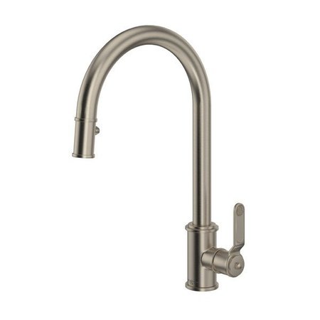 ROHL Armstrong Pull-Down Kitchen Faucet With C-Spout U.4544HT-STN-2